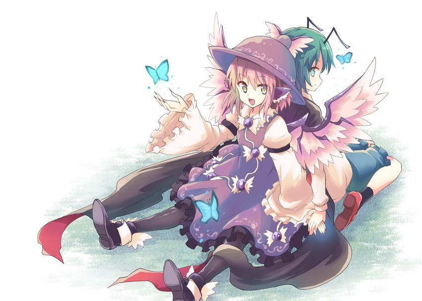 mystia lorelei and wriggle nightbug (touhou) drawn by suichuu_hanabi