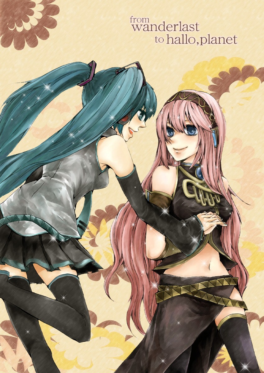 hatsune miku and megurine luka (vocaloid and 2 more) drawn by kitaha