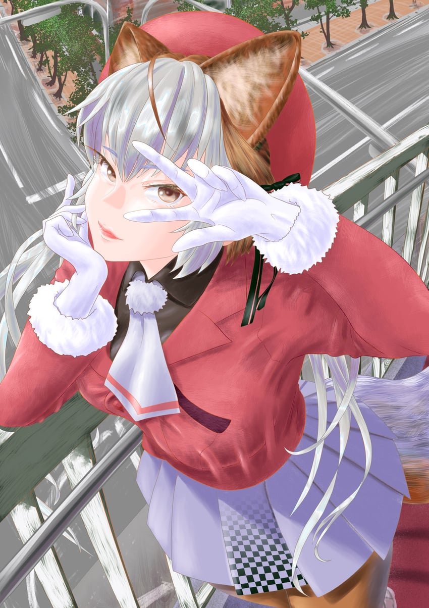 island fox (kemono friends and 1 more) drawn by aburaeoyaji