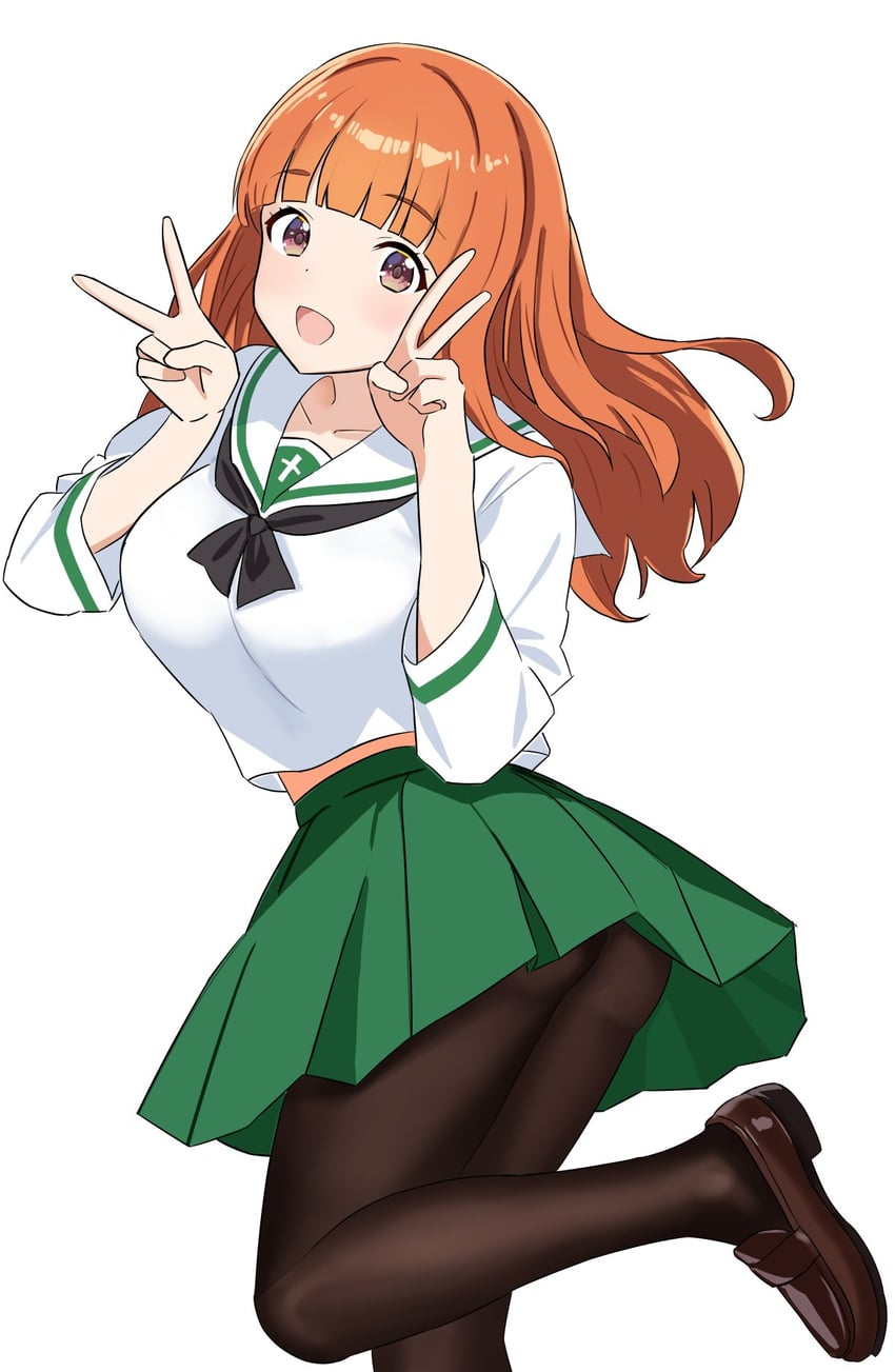 takebe saori (girls und panzer) drawn by hikari_(hikaring3120)