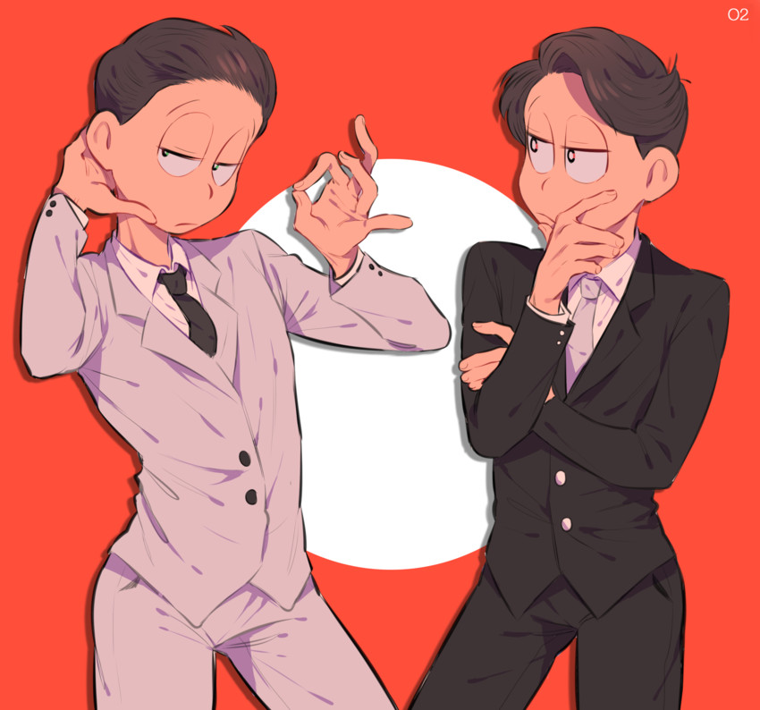 matsuno osomatsu and matsuno choromatsu (osomatsu and 2 more) drawn by o2_(o2mm)