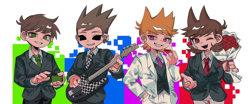 tord, tom, edd, and matt (eddsworld) drawn by whalebone_(muffinsuki)