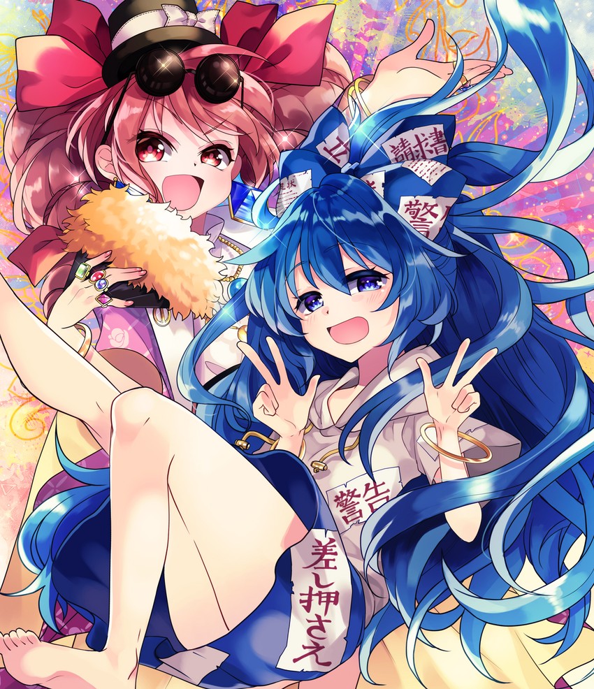 yorigami shion and yorigami jo'on (touhou) drawn by katayama_kei