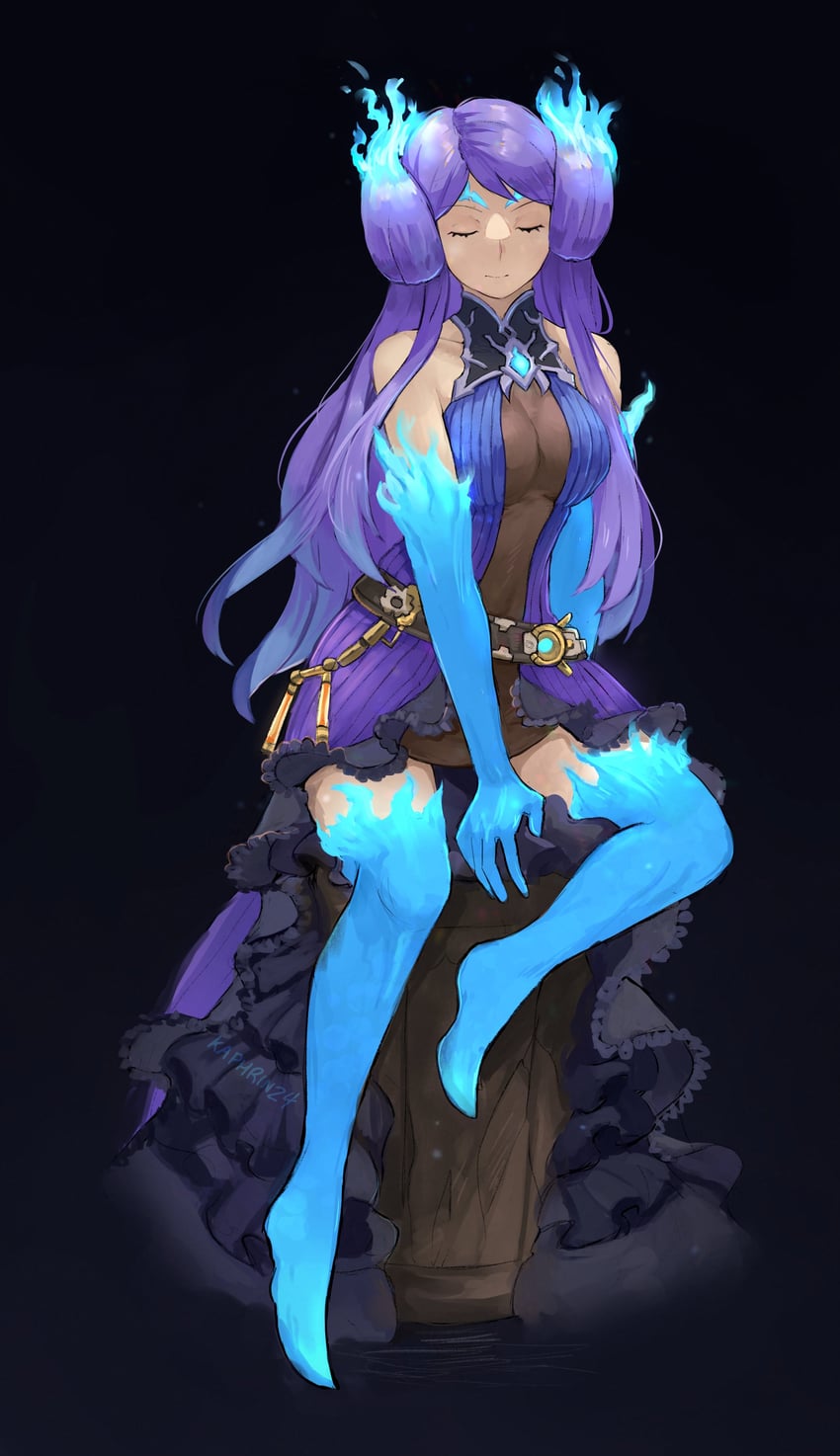 brighid (xenoblade chronicles and 1 more) drawn by kaphrin