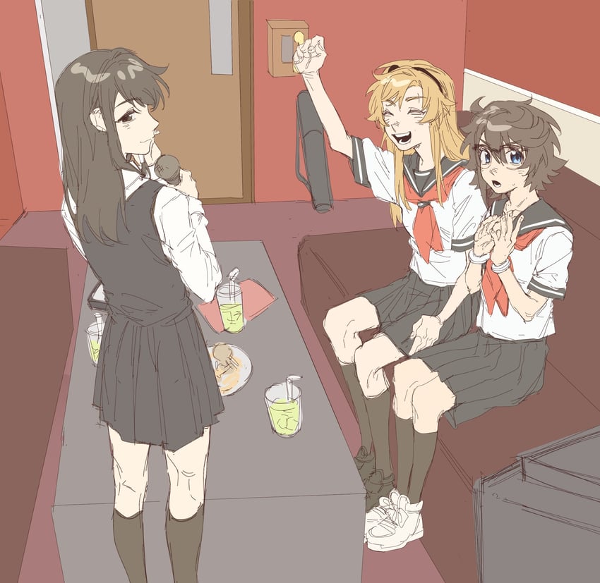 momijiyama teru, koishikawa iko, and tennouji ai (shy) drawn by jiguang_haibao