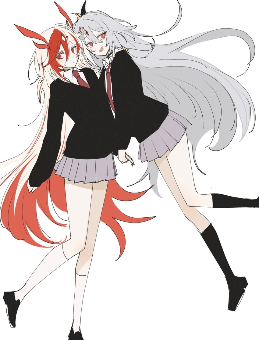 fu hua and herrscher of sentience (honkai and 1 more) drawn by c_uino