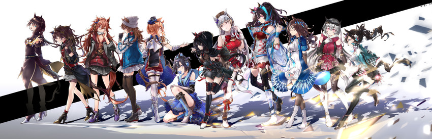 gold ship, nakayama festa, kin'iro ryotei, orfevre, dream journey, and 7 more (original and 1 more) drawn by gassan_aya
