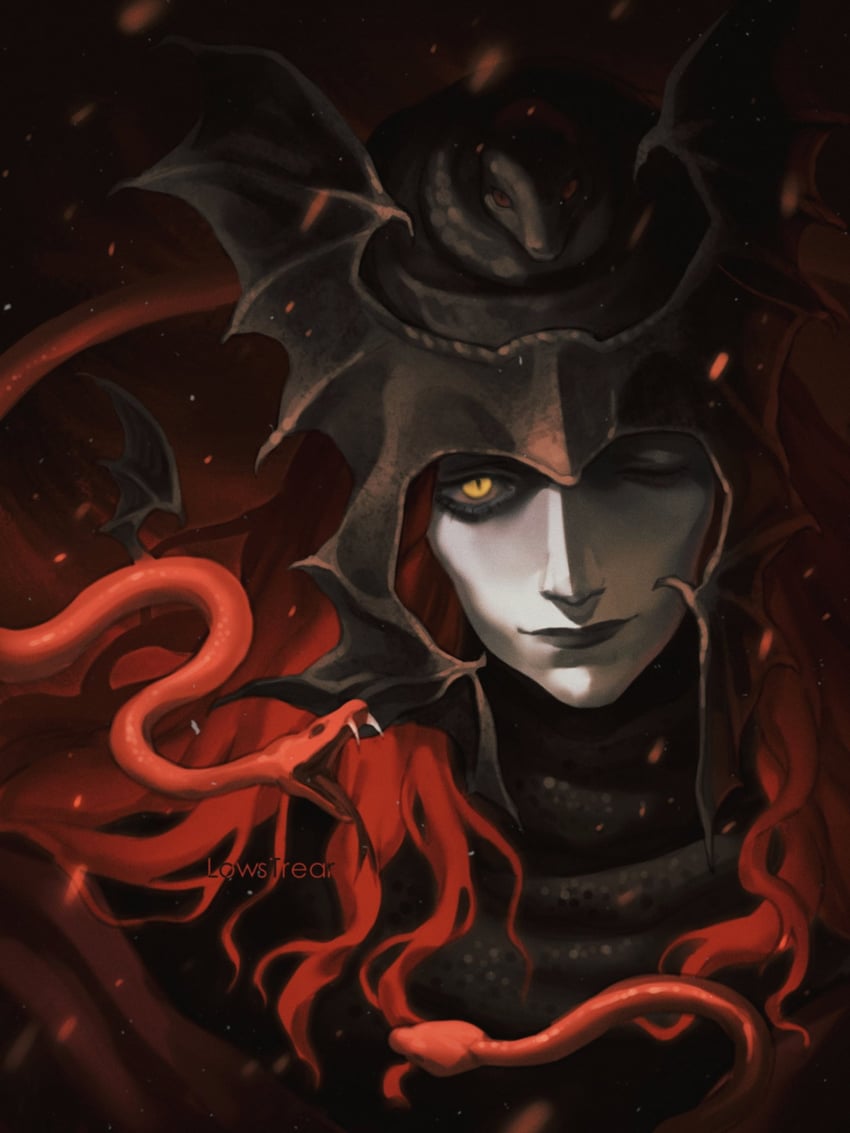 messmer the impaler (elden ring and 1 more) drawn by lowstrear