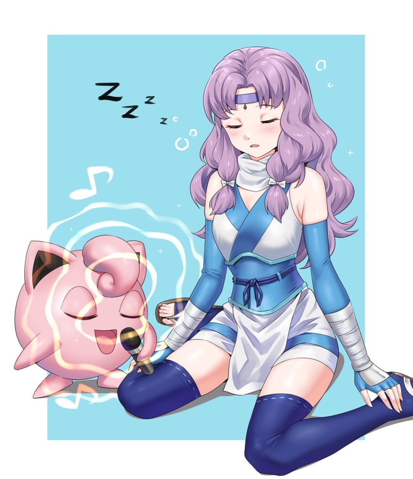jigglypuff and florina (pokemon and 3 more) drawn by igni_tion