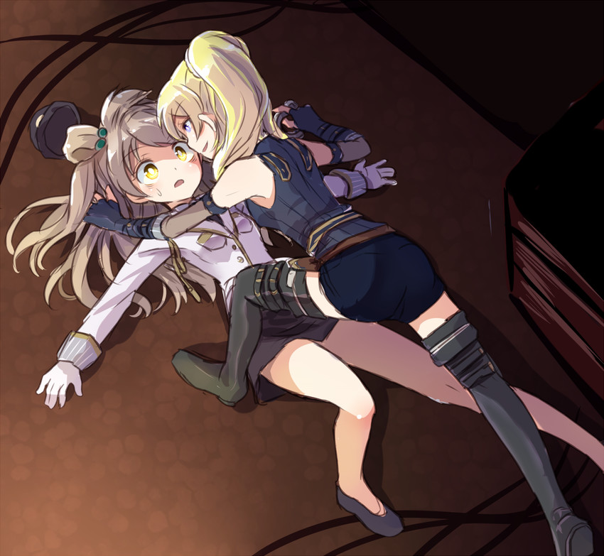 ayase eli and minami kotori (love live! and 2 more) drawn by shipii_(jigglypuff)