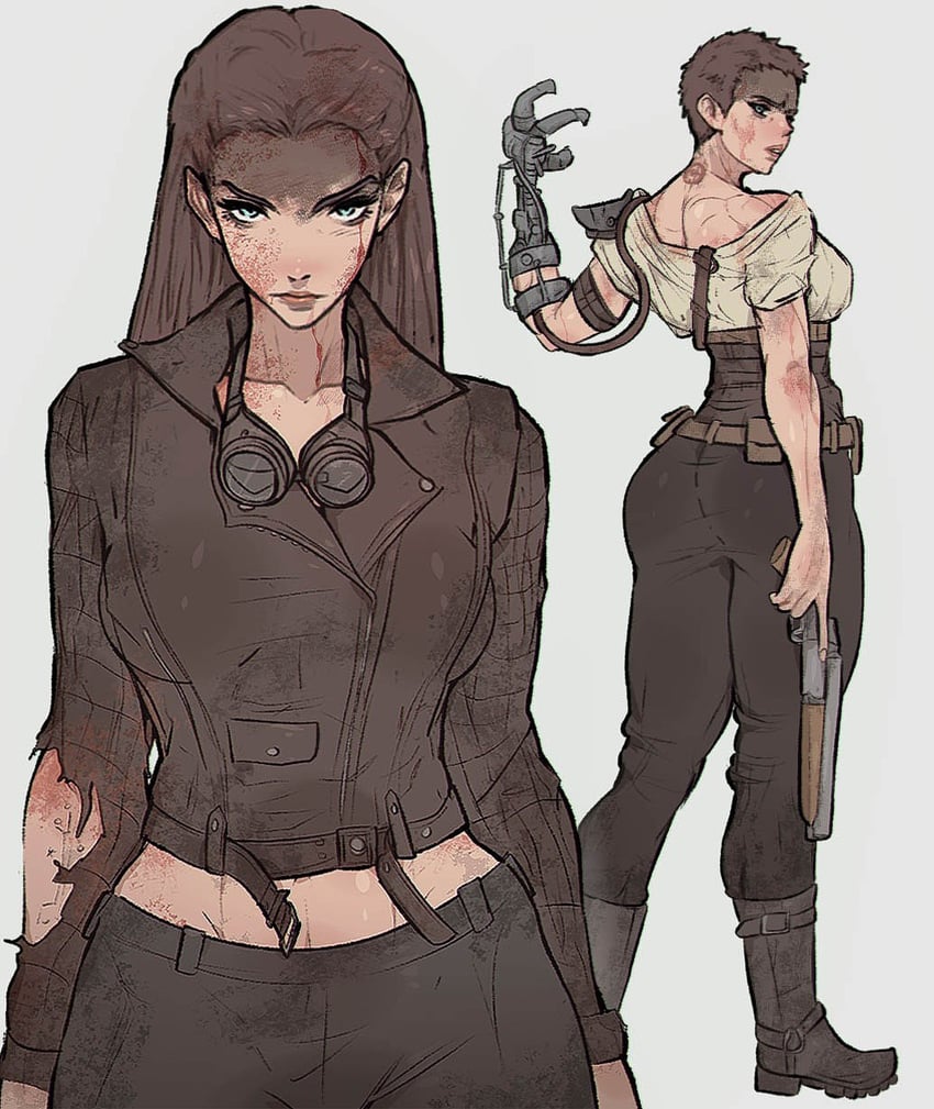 imperator furiosa and anya taylor-joy (mad max and 2 more) drawn by yoracrab