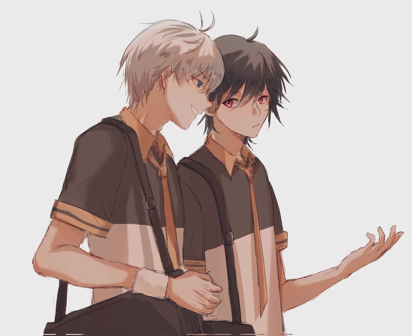 kevin kaslana and su (honkai and 1 more) drawn by r4ki_(r4kii9)
