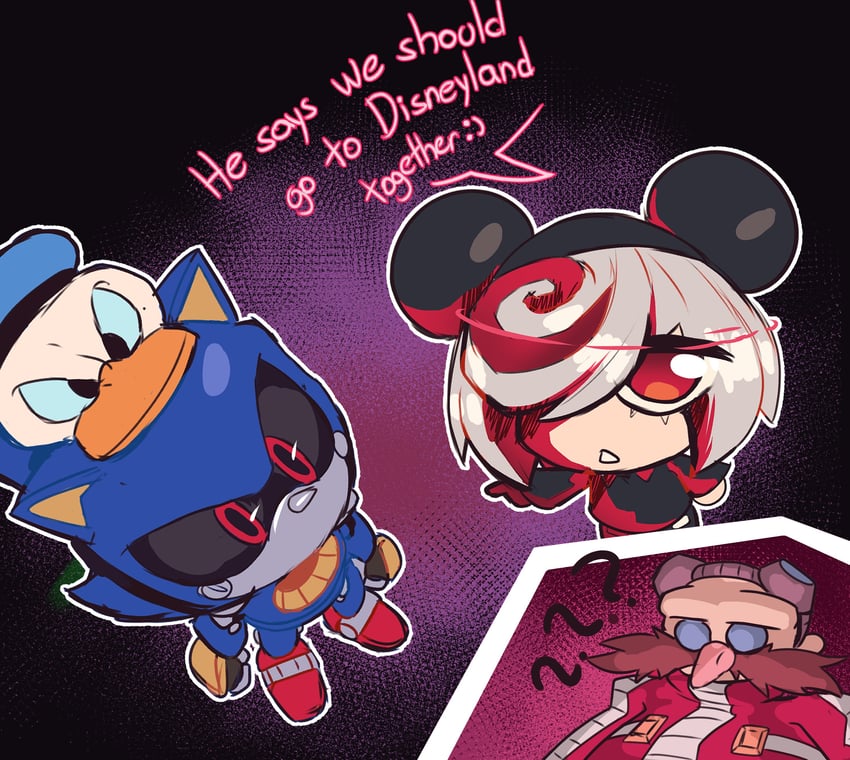 mickey mouse, dr. eggman, metal sonic, donald duck, and sage (sonic and 2 more) drawn by karl0