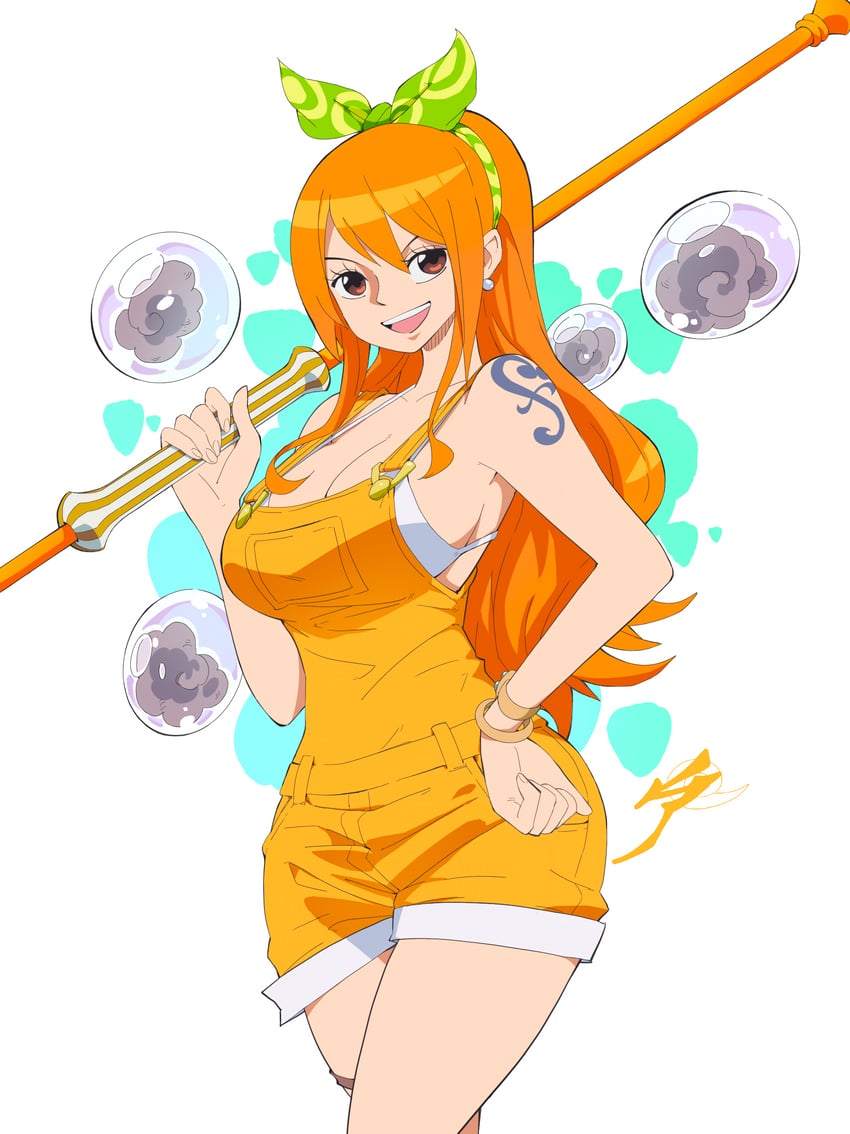 nami (one piece and 1 more) drawn by aetherion