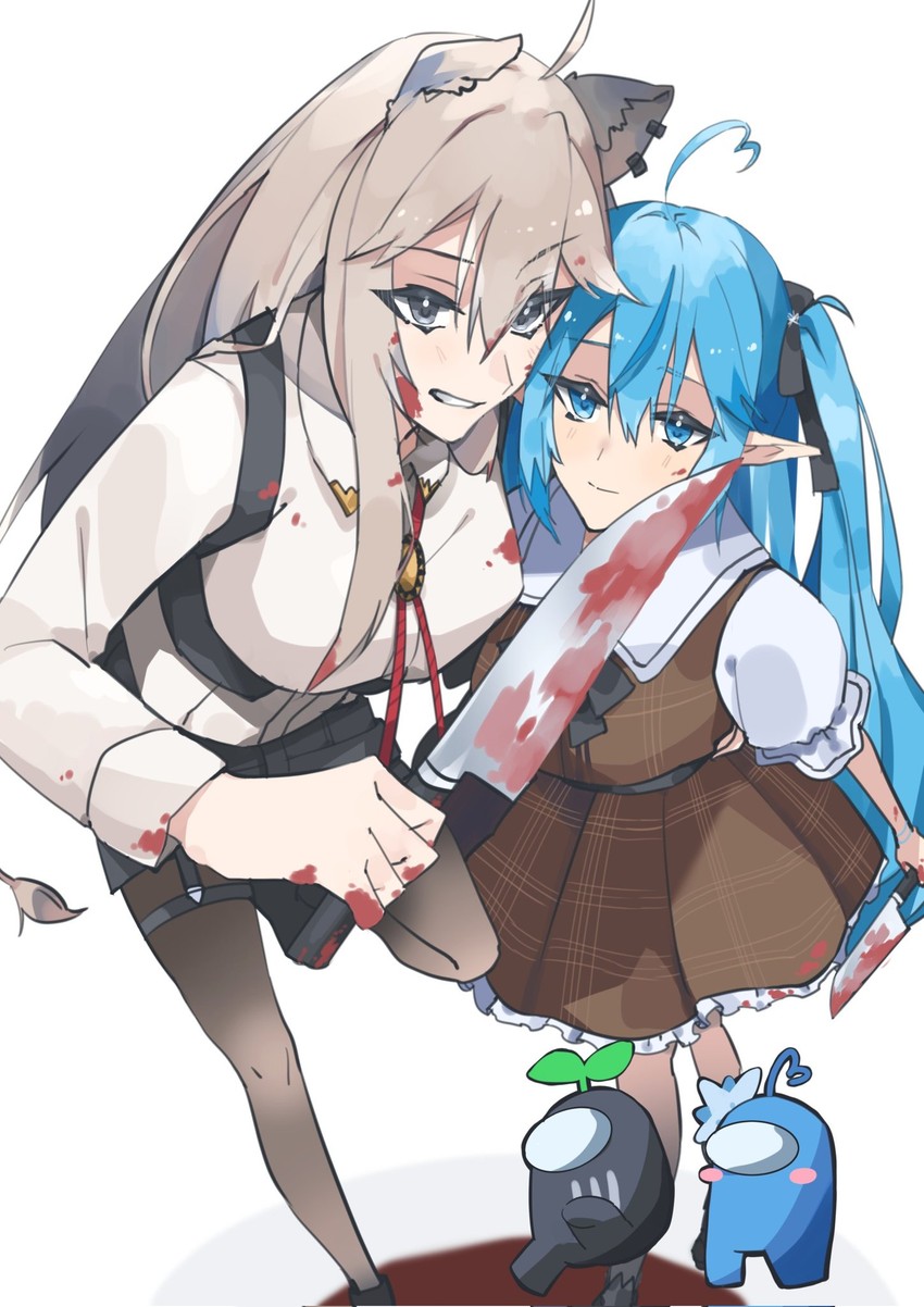 yukihana lamy and shishiro botan (hololive and 1 more) drawn by aasu_(mhgbh510)