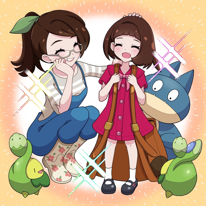 gloria, munchlax, budew, and galar mother (pokemon and 1 more) drawn by yuu_(jgvj7873)