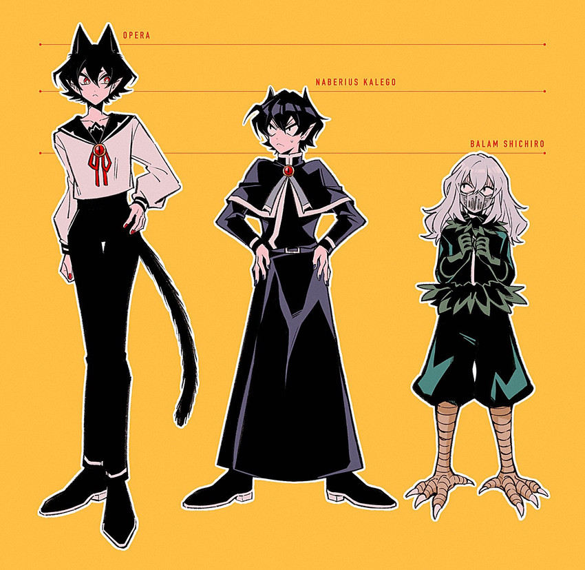 opera, naberius kalego, and balam shichirou (mairimashita! iruma-kun) drawn by tochiko_(spi)
