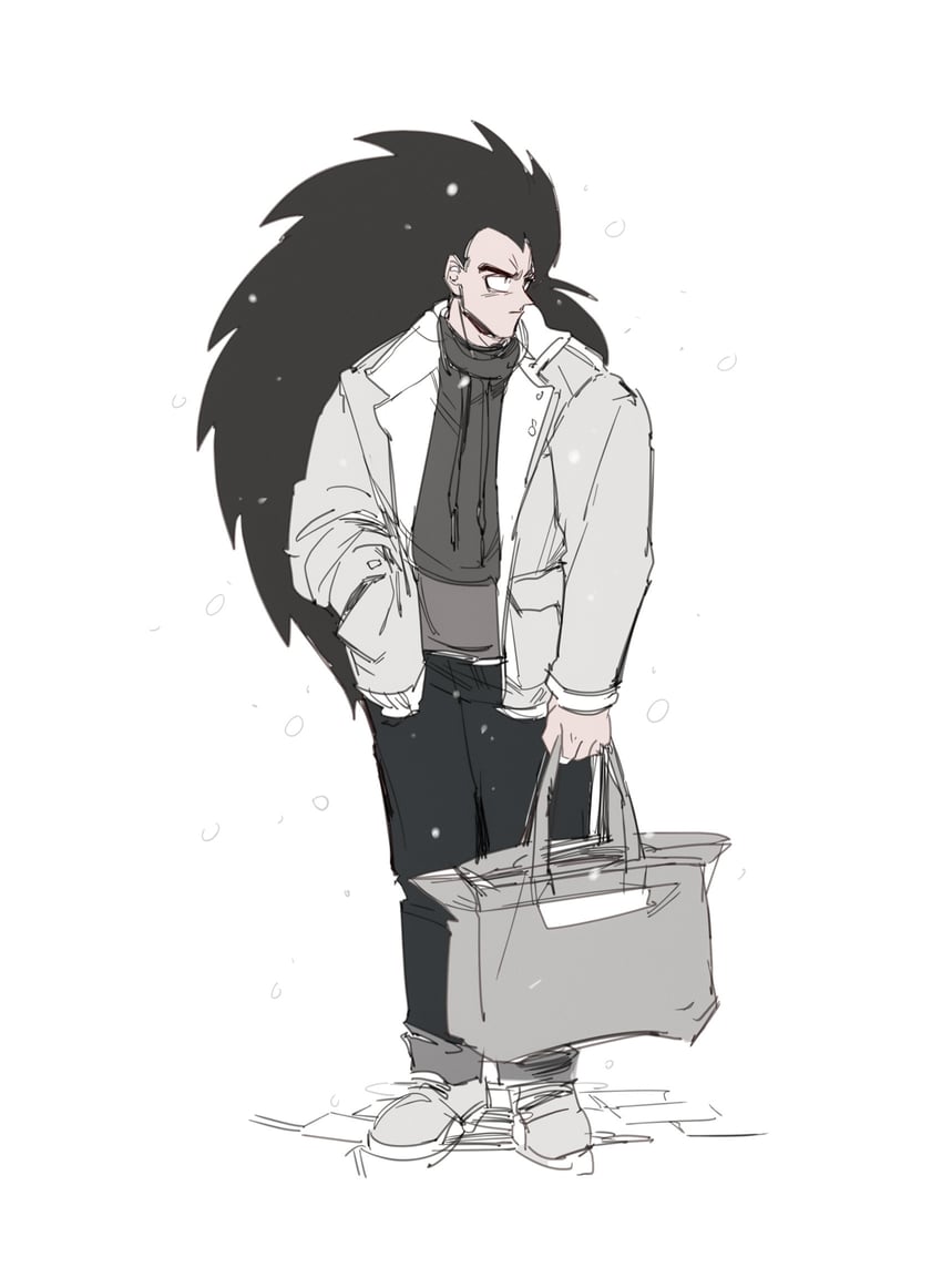 raditz (dragon ball and 1 more) drawn by camocat_(turlerad)