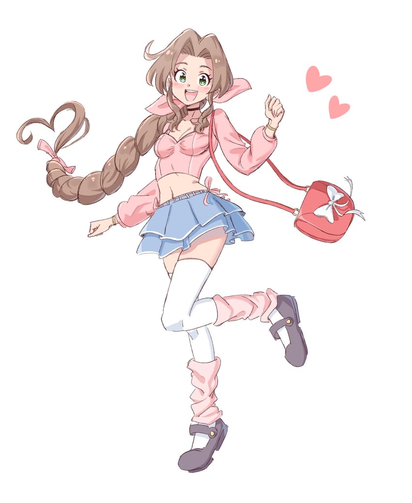 aerith gainsborough (final fantasy and 1 more) drawn by bervens12