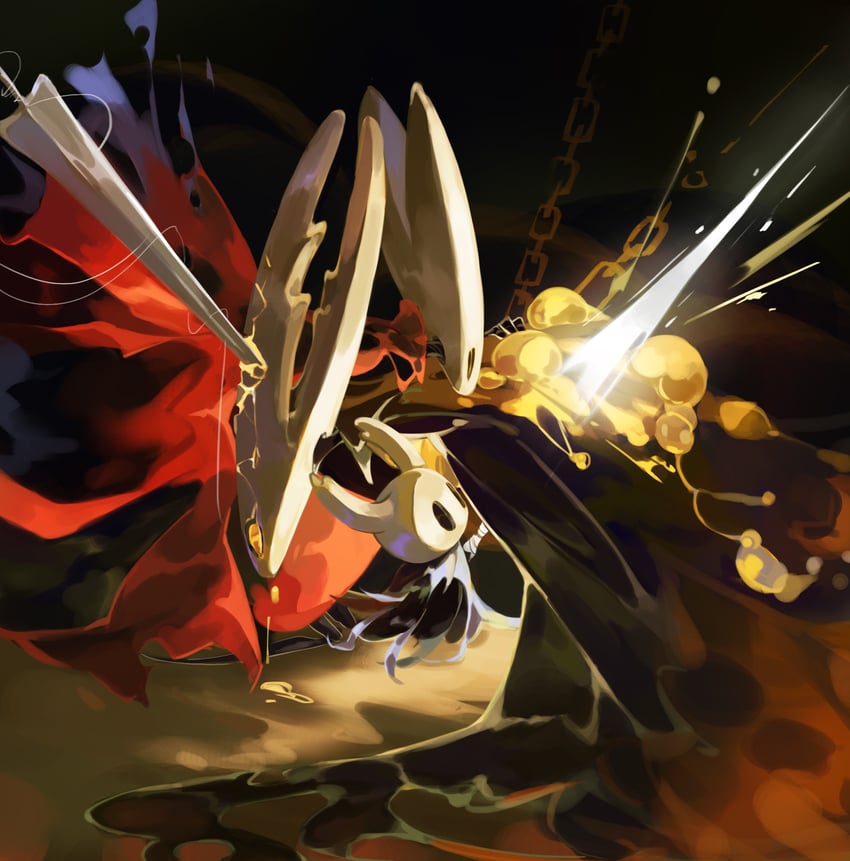 knight, hornet, and hollow knight (hollow knight) drawn by blankowalski