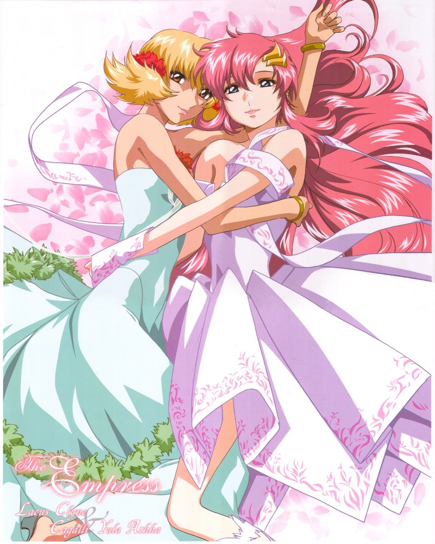 cagalli yula athha and lacus clyne (gundam and 1 more) drawn by hirai_hisashi