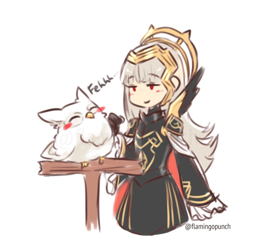 feh and veronica (fire emblem and 1 more) drawn by flamingo_(eme324)