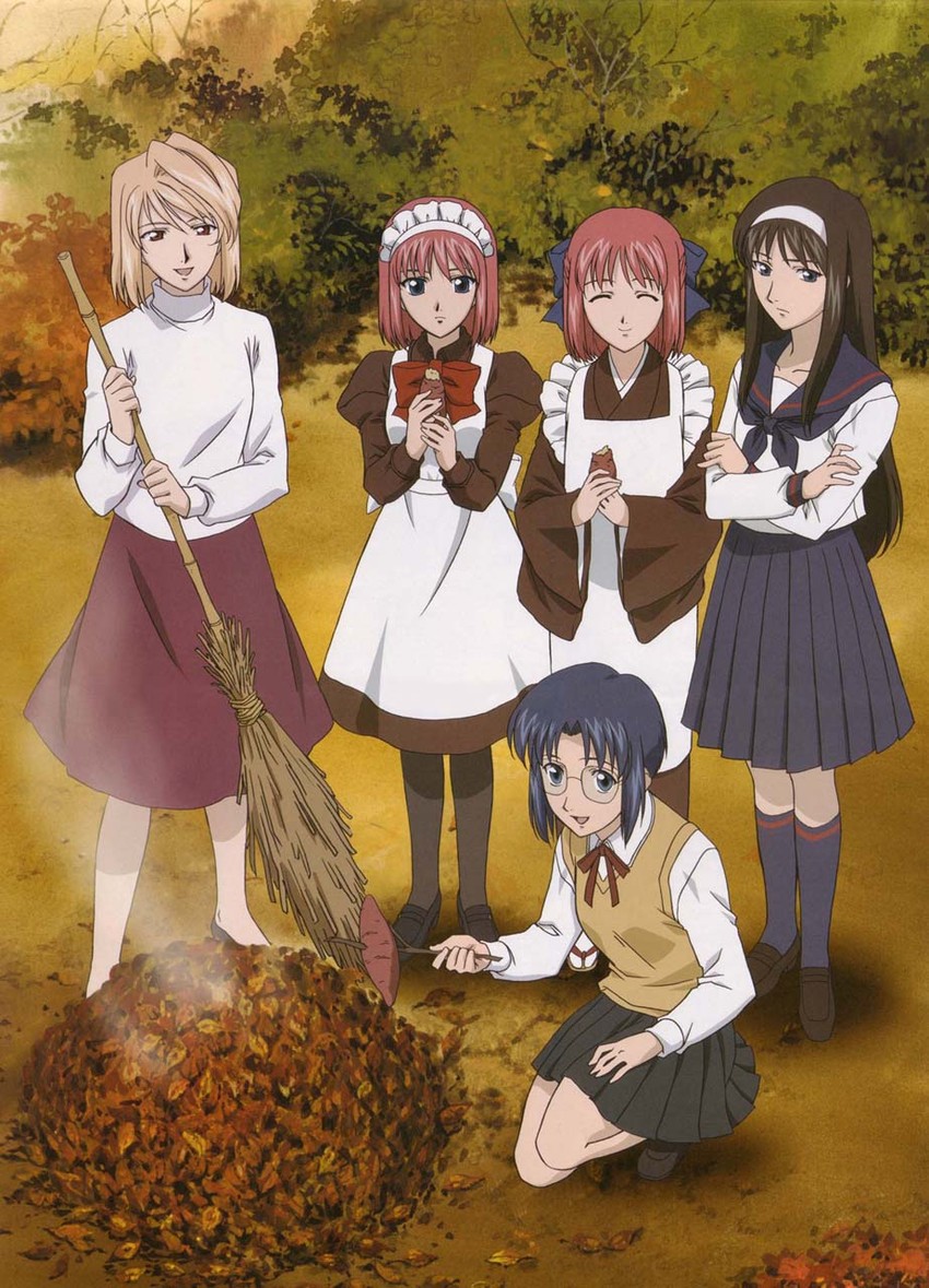 arcueid brunestud, ciel, tohno akiha, kohaku, and hisui (tsukihime) drawn by ozawa_iku