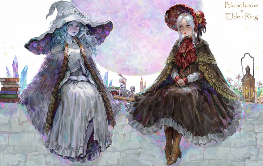 ranni the witch, plain doll, and messengers (elden ring and 1 more) drawn by oreki_genya