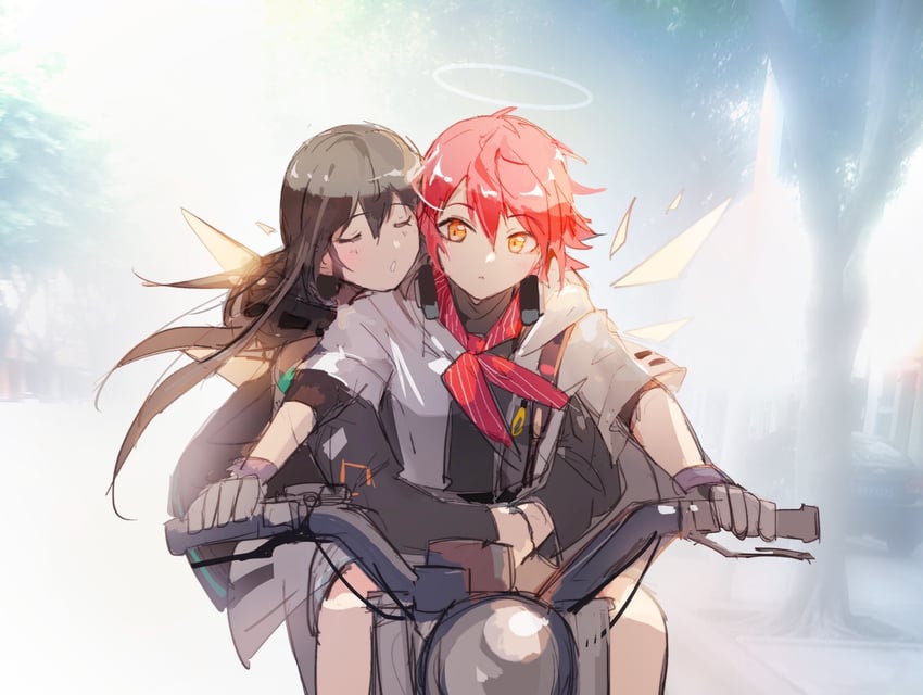 doctor, exusiai, and female doctor (arknights) drawn by amano_toshi