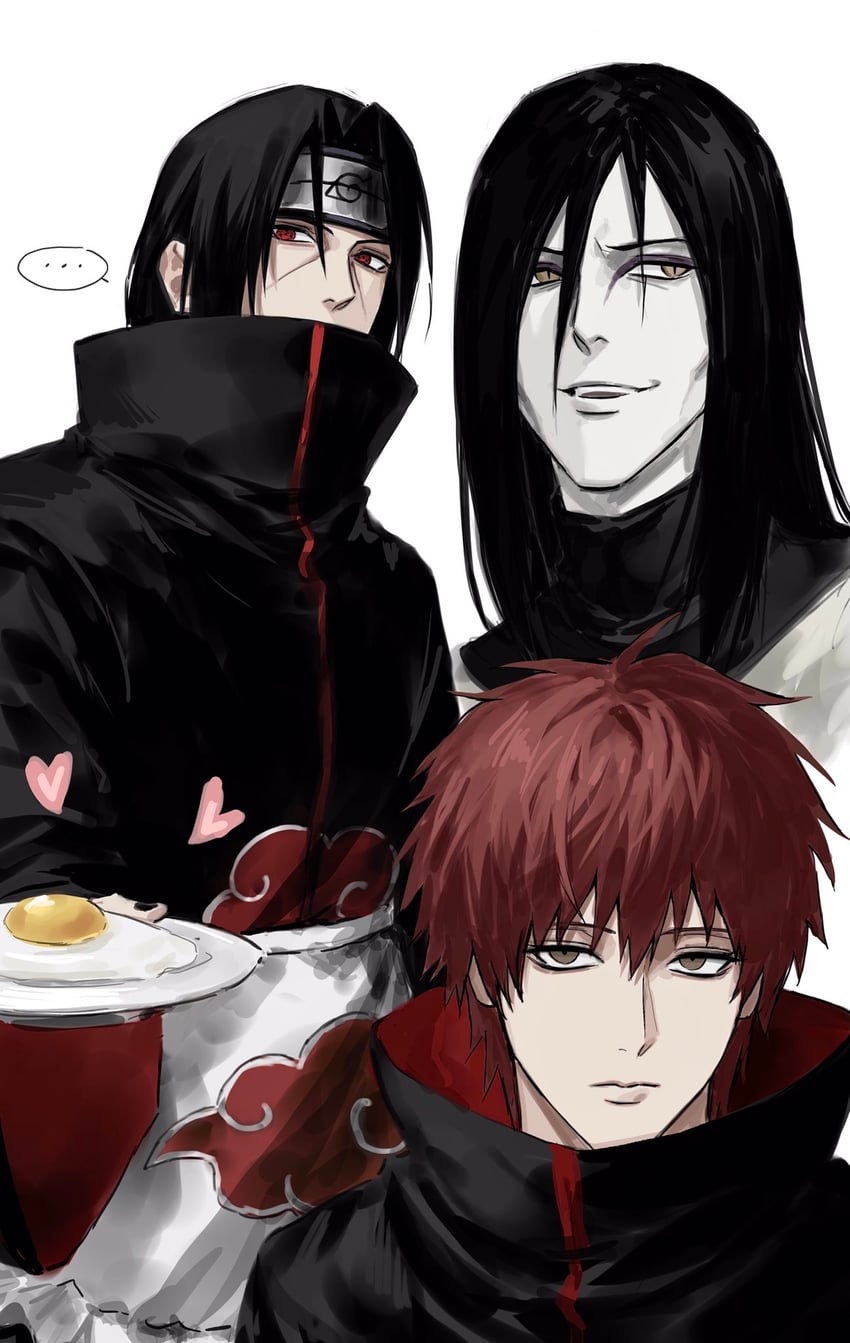 uchiha itachi, sasori, and orochimaru (naruto and 1 more) drawn by sso_s