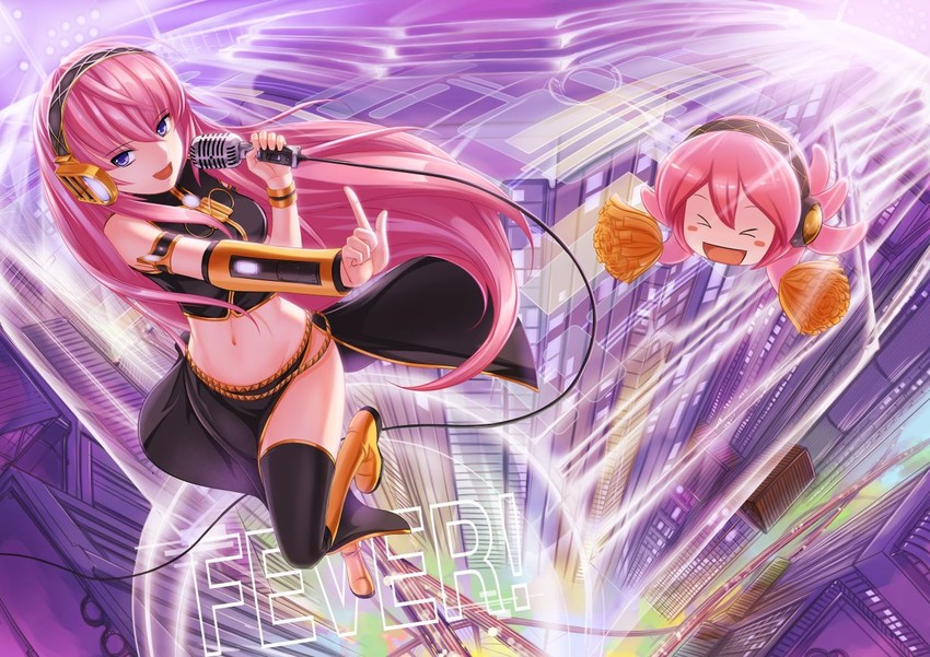 megurine luka and takoluka (vocaloid and 2 more) drawn by crazypen