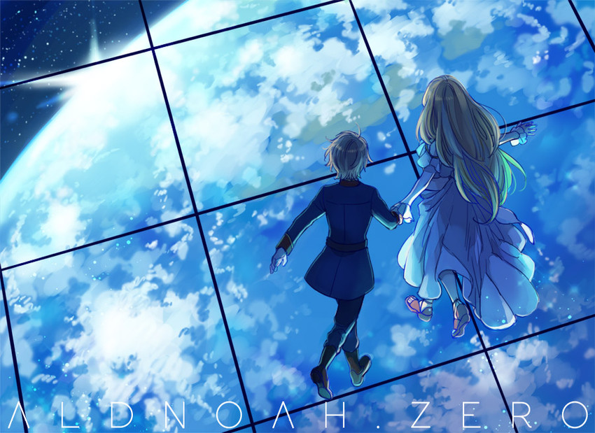 slaine troyard and asseylum vers allusia (aldnoah.zero) drawn by monaka