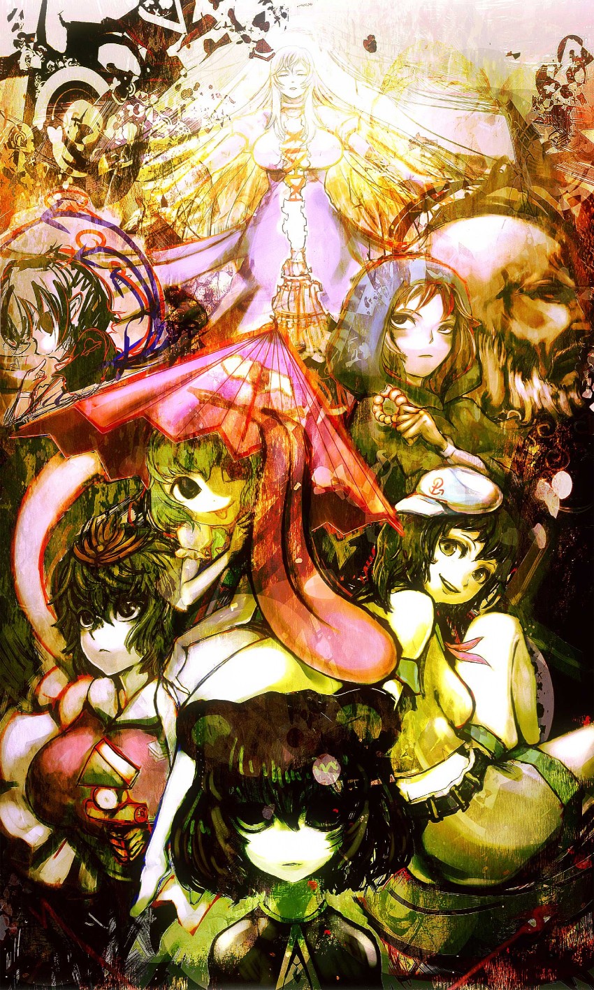 tatara kogasa, nazrin, hijiri byakuren, houjuu nue, toramaru shou, and 3 more (touhou and 1 more) drawn by cong1991