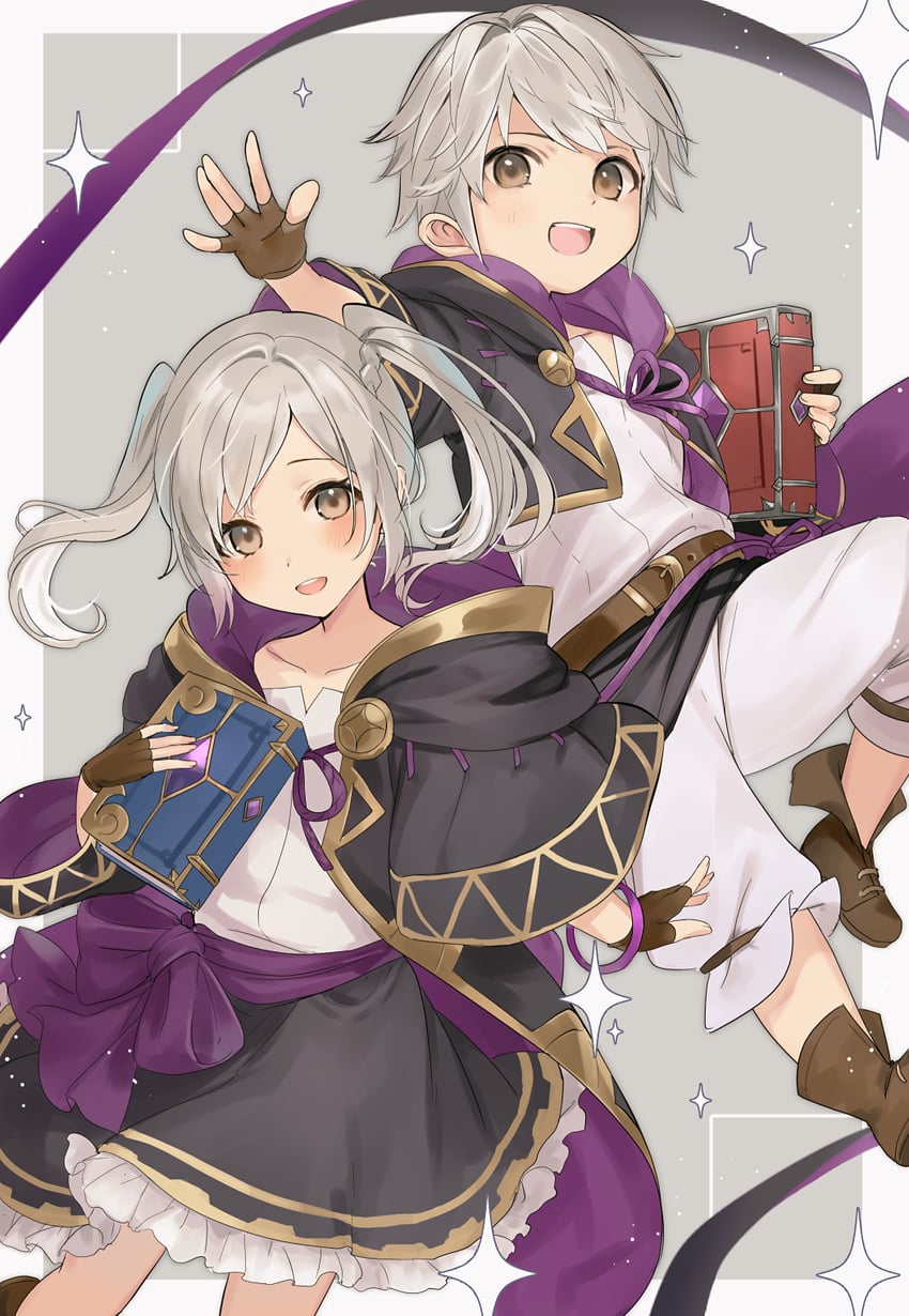 female robin and male robin (fire emblem and 1 more) drawn by haru_(nakajou-28)