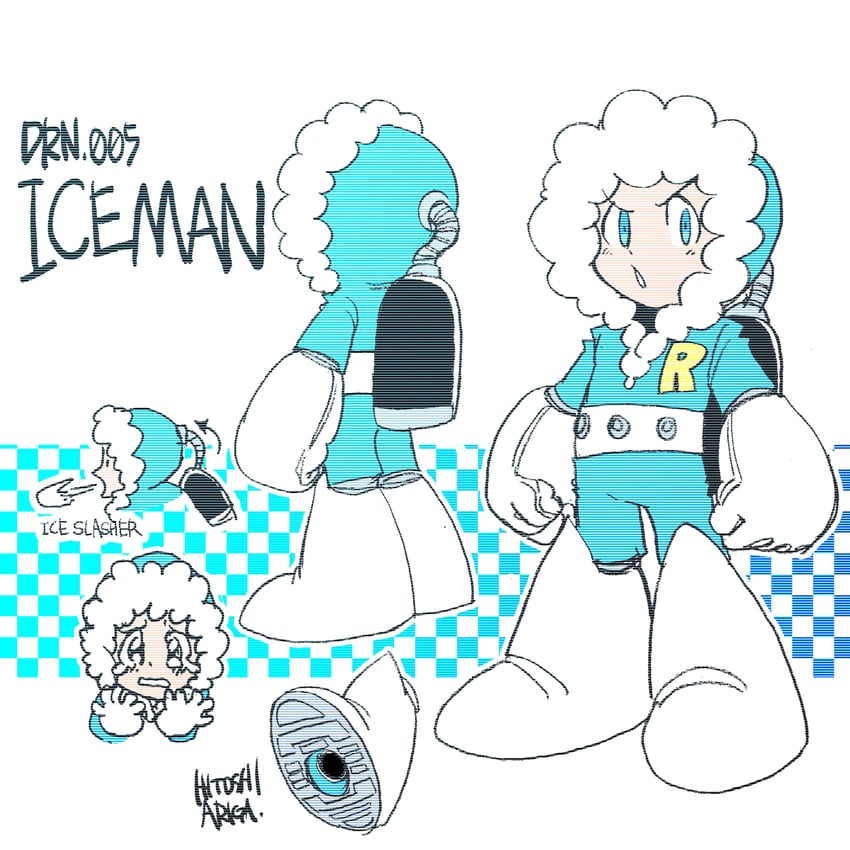 ice man (mega man and 2 more) drawn by ariga_hitoshi