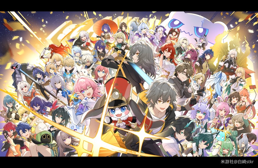 trailblazer, firefly, stelle, kafka, march 7th, and 54 more (honkai and 1 more) drawn by notstk