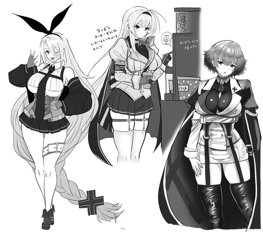 prinz heinrich, mainz, and weser (azur lane) drawn by hey_taisyou