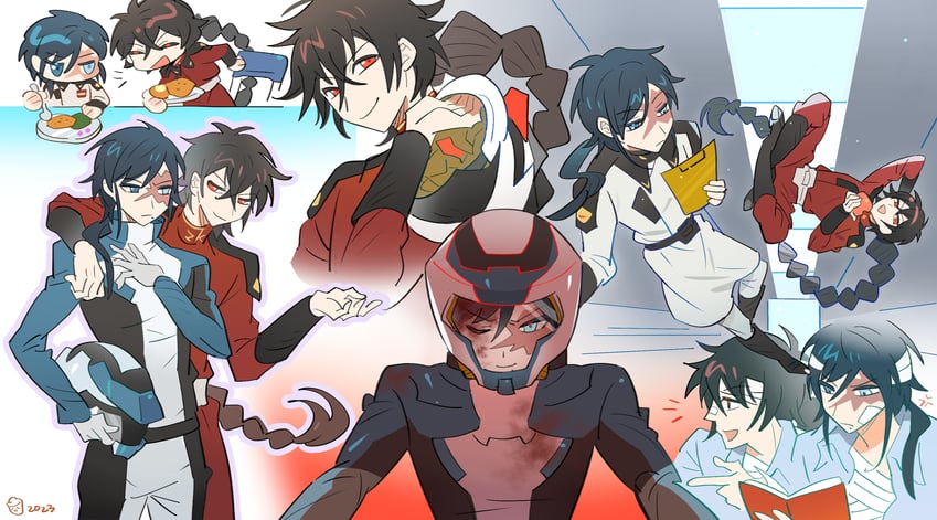 judal and ren hakuryuu (gundam and 2 more) drawn by fieeeeee