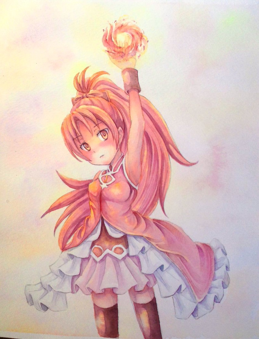 sakura kyoko (mahou shoujo madoka magica) drawn by yuyu_(00365676)