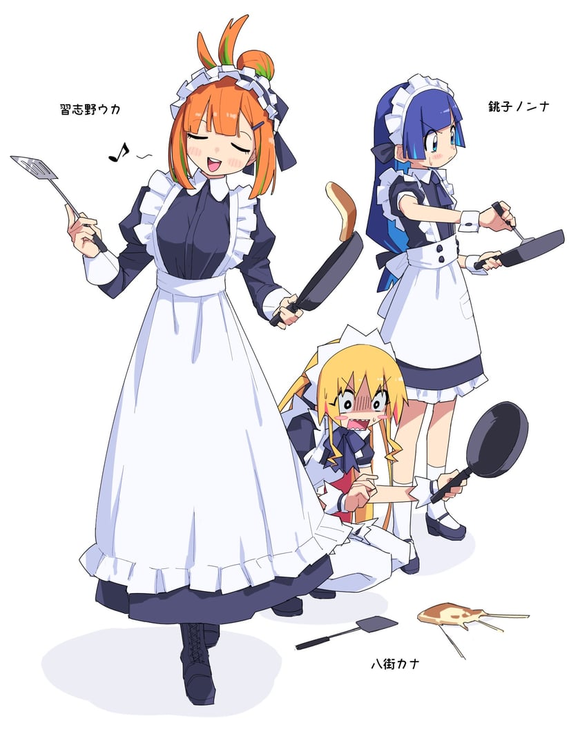 yachimata kana, choshi nonna, and narashino uka (original) drawn by yachima_tana
