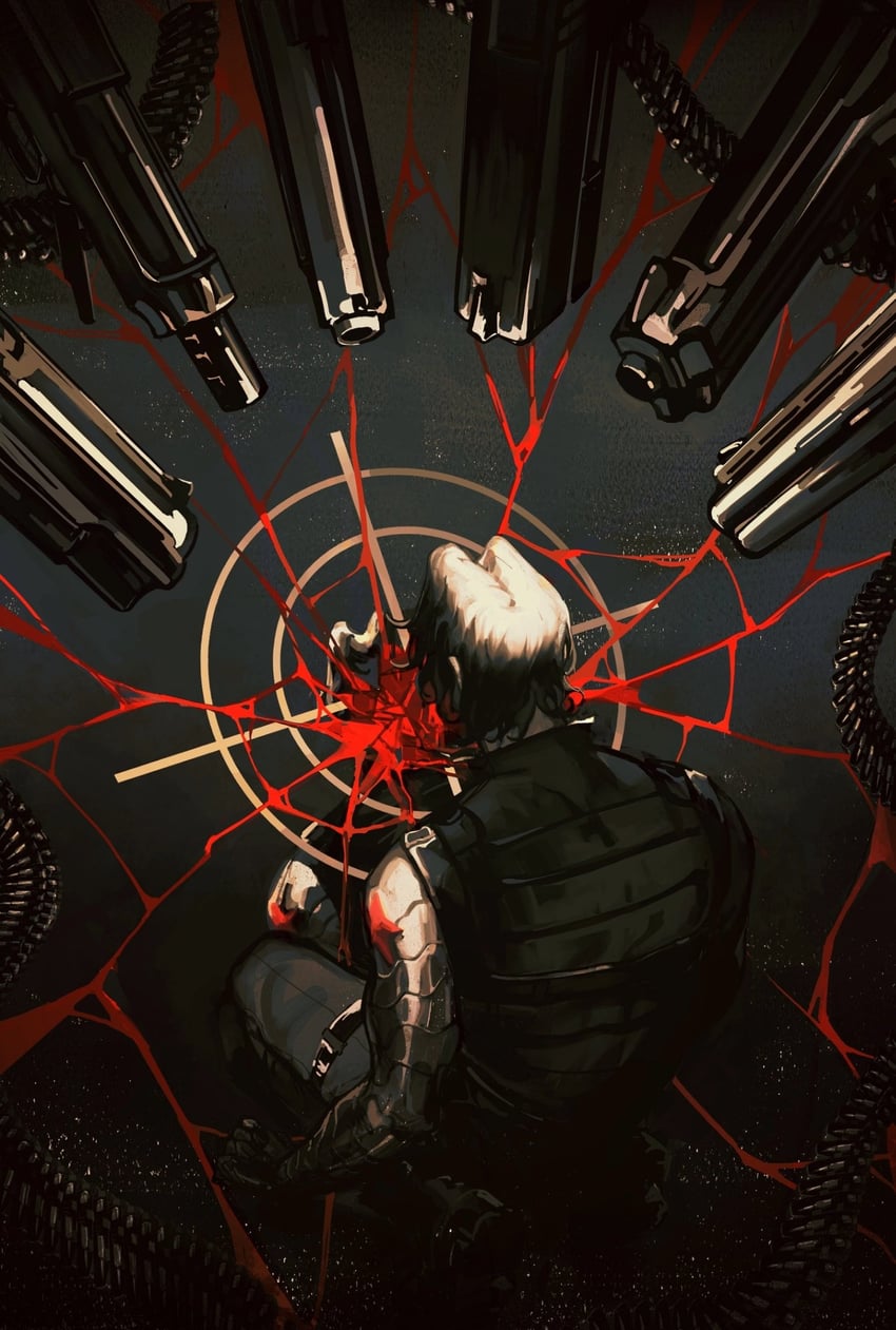 bucky barnes and winter soldier (marvel and 3 more) drawn by ssanagi00