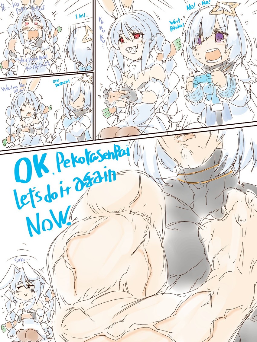 usada pekora and amane kanata (hololive) drawn by dandara_(karakure)