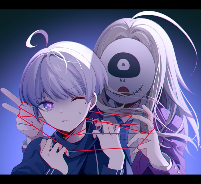 yuma kokohead and makoto kagutsuchi (master detective archives: rain code) drawn by qiao_xing
