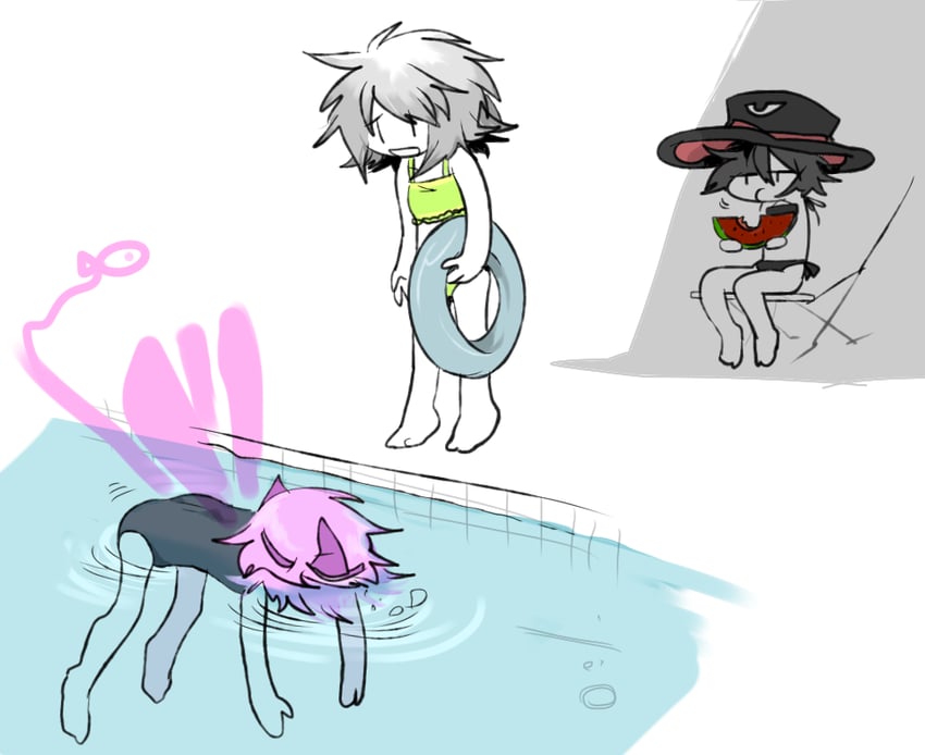 enraku tsubakura, houlen yabusame, and shion (len'en) drawn by ling_s