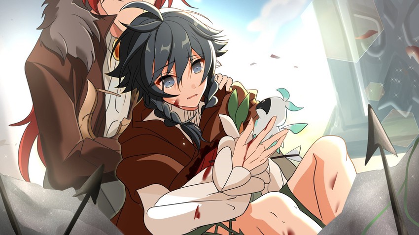 venti, barbatos, and nameless bard (genshin impact) drawn by rere_tu2