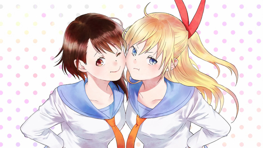 kirisaki chitoge and onodera kosaki (nisekoi) drawn by kinda'ichi_renjuurou