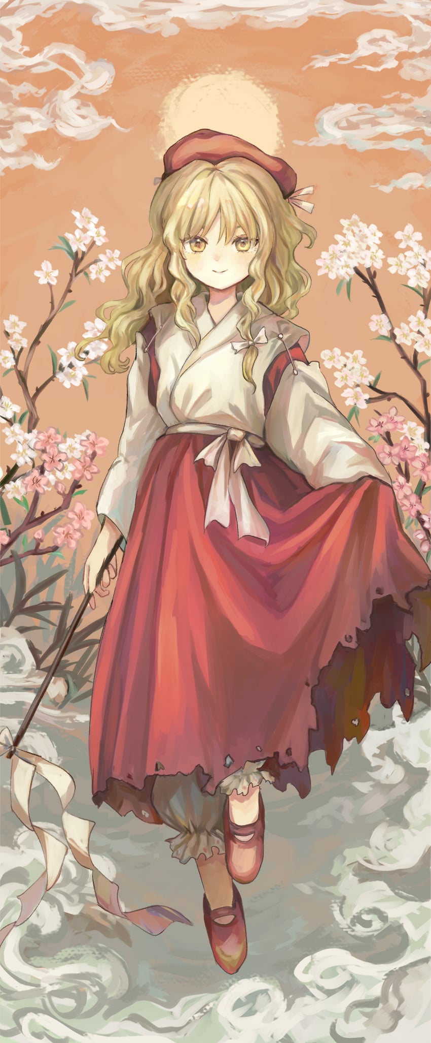 hourai girl (touhou and 1 more) drawn by sasami_(shiroi_fuwafuwa)