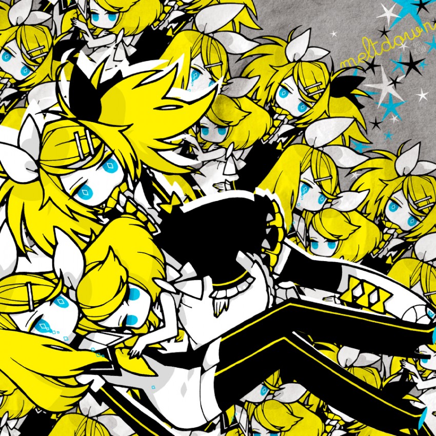 kagamine rin (vocaloid and 1 more) drawn by gozen4ji