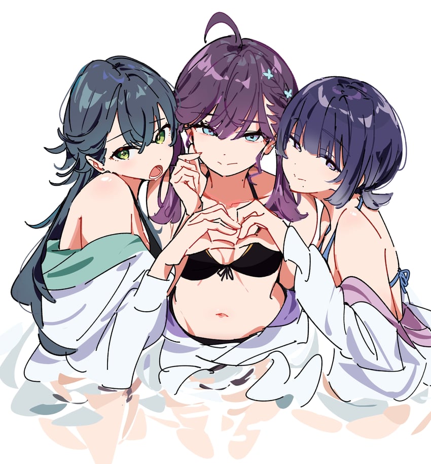 tsukimura temari, hataya misuzu, and kaya rinha (idolmaster and 1 more) drawn by atenaba