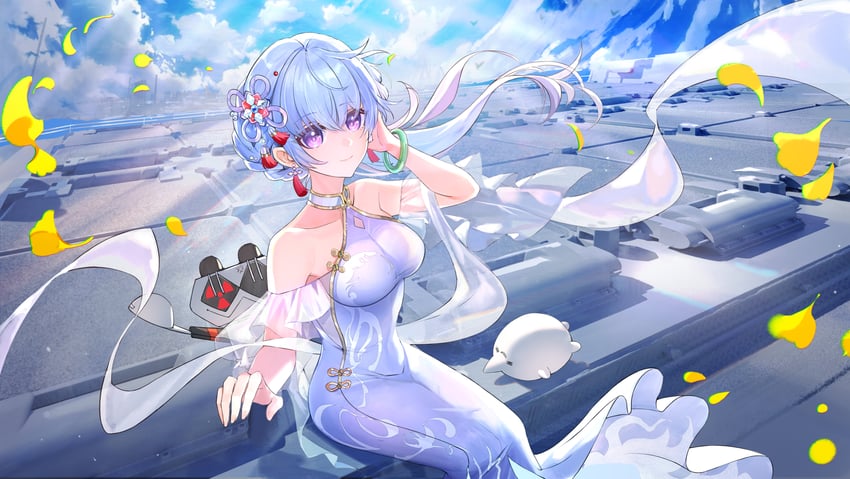 galo and anshan (warship girls r) drawn by deer_gu_fu_fu_ball